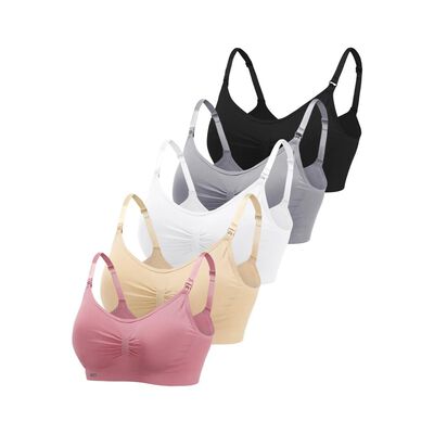 5 Piezas Brasier De Lactancia Piezas Ropa Maternidad Talla: XL (Imagen 5 Colores 3)