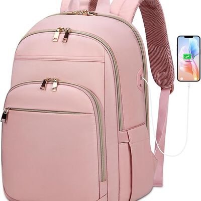A Mochila port&aacute;til para Mujer Mochila de Viaje de 15.6 Pulgadas con Puerto USB