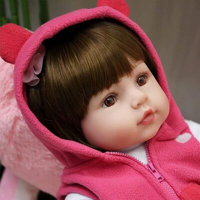 A VOICEPTT Beb&eacute; Reborn Mu&ntilde;eca Simulado Cuerpo Silicona Algod&oacute;n, Reborn Baby Silicone de Juguete 47cm.
