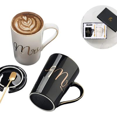 Conjunto De Regalo De Boda De Taza Caf&eacute; De Pareja De Calidad