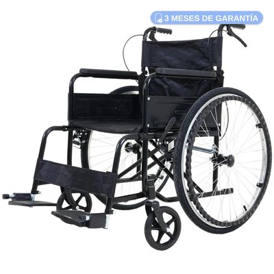 Silla De Ruedas Llanta Neum&aacute;tica De Aire Todoterreno Acero Plegable Portatil Descansapies
