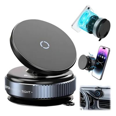 Soporte Para Celular Autom&oacute;vil Succi&oacute;n Magn&eacute;tic negro