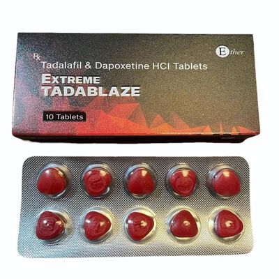 Tadalafil 40mg + Dapoxetina 100mg 10 Tabletas Extreme Tadablaze