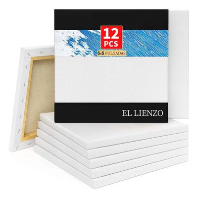 Lienzos 15x15 Cm Pintura Acr&iacute;lica &Oacute;leo 12 Piezas
