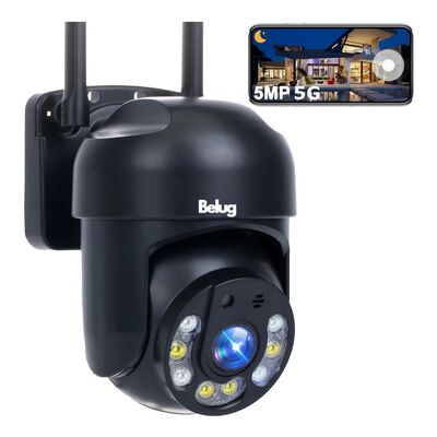4mp Hd C&aacute;mara De Seguridad Wifi Exterior Detecci&oacute;n Humana Belug Negro