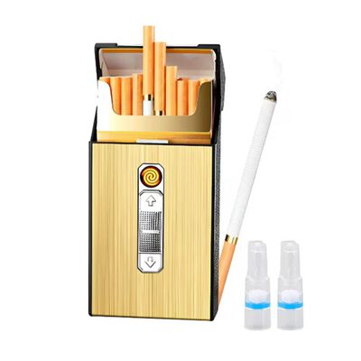 Cigarrera Con Encendedor 2 En 1 Recargable Usb Y 2 Filtro