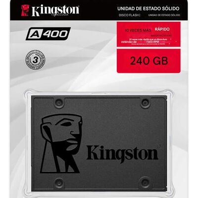 Unidad estado solido kingston interno 240gb 2.5 sata3 7mm lect.500 320mb/s pc/laptop sa400s37/240g