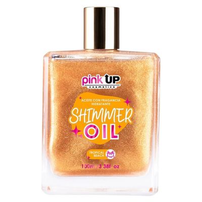 Shimmer Oil Aceite Corporal Hidratante Con Glitter Pink Up TROPICAL BEACH