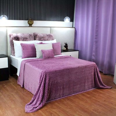 Frazada Embo Matrimonial 240x190 cm Morado, 100% microfibra, ligera, c&aacute;lida y lavable