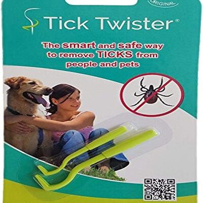 Tick Twister Juego de removedor de garrapatas con peque&ntilde;o y grande Tick Twister, Verde, 1-paquete.