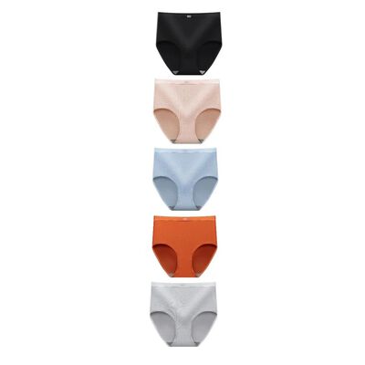 Pack De 5 Bragas De Algod&oacute;n De Cintura Alta Para Mujer Talla:XXL Multicolor