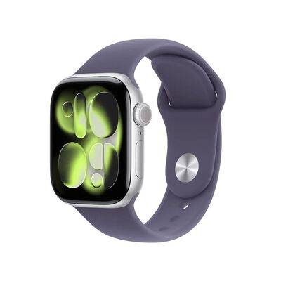 Apple Watch 11 GPS 46mm Plata + Correa Morado Niebla M/L