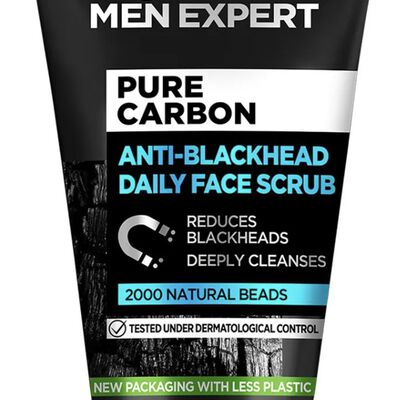 L'Or&eacute;al Men Expert Gel Exfoliante Facial Pure Carbon, Anti Puntos Negros, 100ml