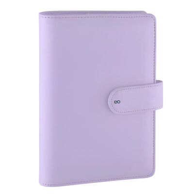 Carpeta De Cuero Sint&eacute;tico Macaron A6 Morado