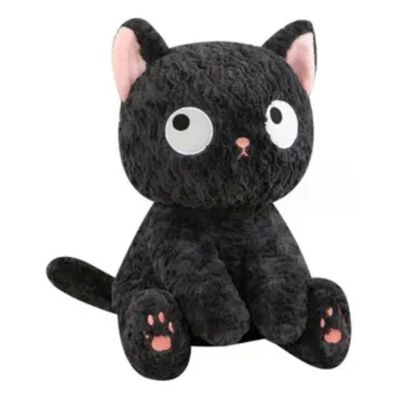 Peluche Gato Ojos Saltones Negro