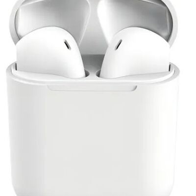 Aud&iacute;fono Inal&aacute;mbrico Bluetooth Inpods 12 Manos Libres 5.0 Color Blanco