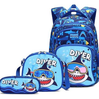 Set Mochila Escolar Impermeable 3 en 1 Ni&ntilde;o Ni&ntilde;a | Mochila Grande con Lonchera T&eacute;rmica y Estuche