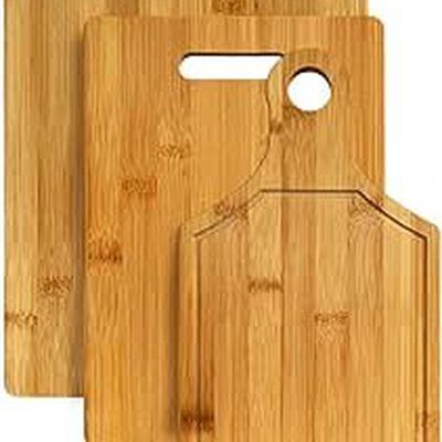 A Paquete 3 Piezas De Tabla Cuadradas De Bamb&uacute; Para Picar Alimentos
