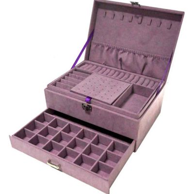 Joyero Estuche, Multifuncional Gran Capacidad Morado