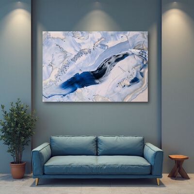 Cuadro Decorativo Abstracto Azul &Aacute;rtico 60x80cm