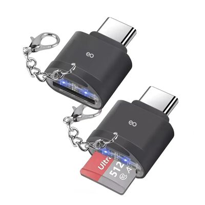 Lector Tarjetas Micro Sd Alta Velocidad Usb Tipo C 3.0 negro 2Pcs
