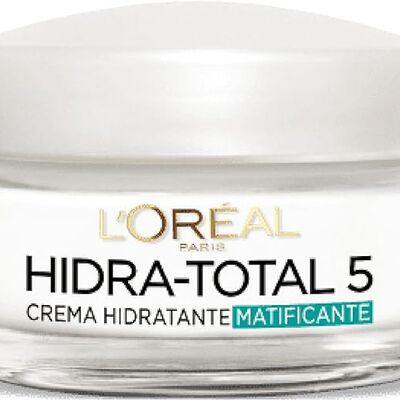 A L'Or&eacute;al Paris Crema Anti-Brillo Hidra Total 5 Matificante, 50ml.