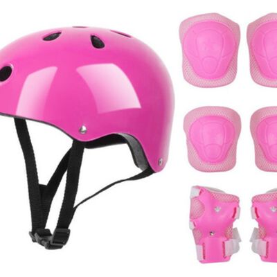 Kits De Protecci&oacute;n De Rodilla Codo Y Manos Para Ni&ntilde;a 7pzs 1 Rosa