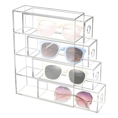 Organizador De Maquillaje Y Lentes De Sol Caja De Almacenar Transparente