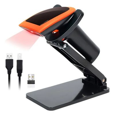 Esc&aacute;ner de c&oacute;digos de barras inal&aacute;mbrico 1D/2D con receptor USB