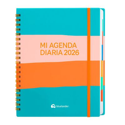 Agenda 2026, Organizador Diario, Semanal y Mensual, Tama&ntilde;o A5 (20.9 * 15.2 cm), Multicolor, Bluelander