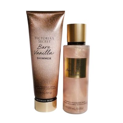 SET CREMA Y LOCION BARE VANILLA SHIMMER VICTORIA'S SECRET