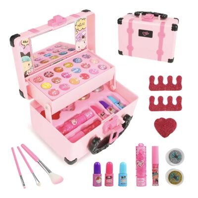 Maquillaje Nina Juguete 33ps Lavable Modelo Rosa