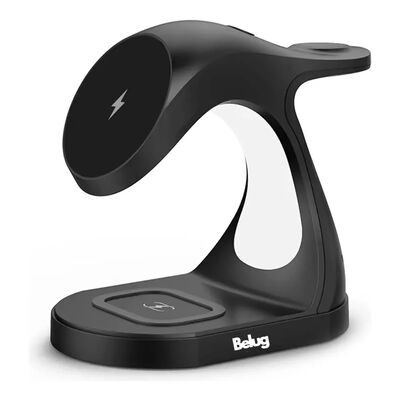 Base De Carga Inal&aacute;mbrico Color Negro Belug