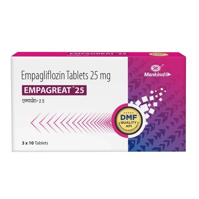 Empagliflozina 25 mg 30 Tabletas EMPAGREAT 25 - Mankind