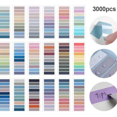 Notas Adhesivas Transparentes De &Iacute;ndice,15 Sets,3000 Piezas