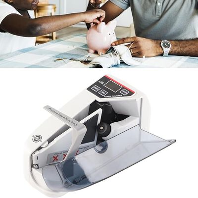 A Mini M&aacute;quina Contadora de Dinero Port&aacute;til, Mini M&aacute;quina Contadora de Efectivo Peque&ntilde;a de Mano para Moneda Multinacional, Contador de Billetes Pr&aacute;ctico (Enchufe de EE. UU.).