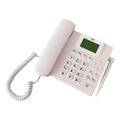 Tel&eacute;fono Inal&aacute;mbrico con Chip para Celular Color Blanco
