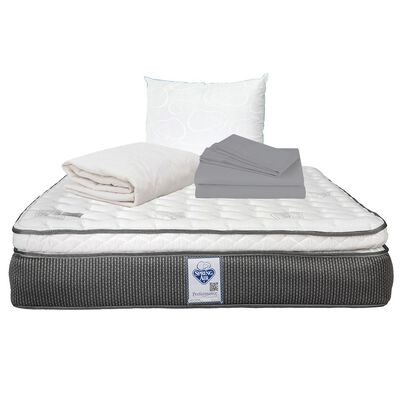 Colch&oacute;n Queen Size Spring Air Phantom Con Almohada Oso, Protector y Sabanas ENTREGA EN CDMX Y A.M.