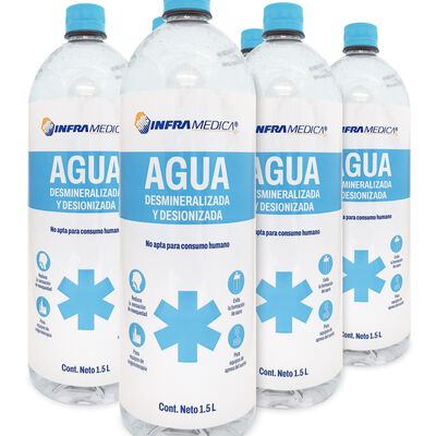 6 PACK DE AGUAS DESMINERALIZADAS 1.5 L