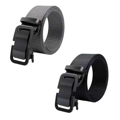 Cinturones Ajustable Calidad 2 Piezas Color Negro-Gris Unitalla