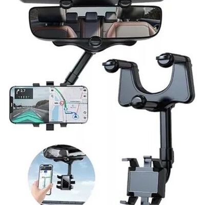 Soporte Para Celular Coche Estable 360 Grado Negro Panel Cuadrado