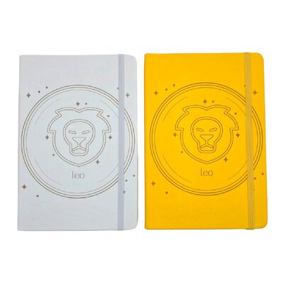 Set de 2 libretas de pasta dura Signo Leo