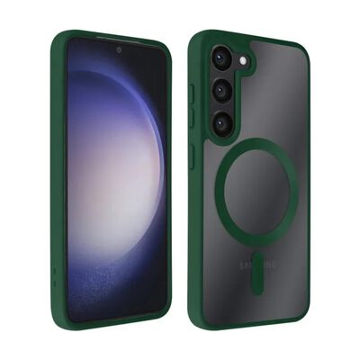 Funda Transparente Case Color Verde Para Samsung Galaxy Compatible Con Magsafe Protecci&oacute;n Elegante Y Funcional
