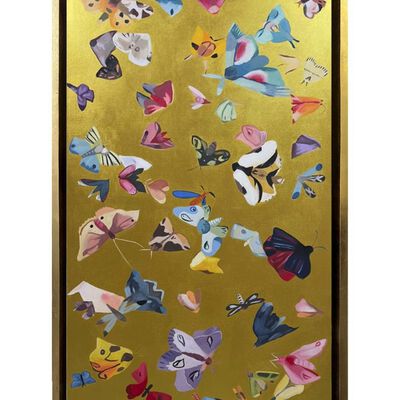 Hermoso cuadro decorativo de mariposas pintado 100% a mano
