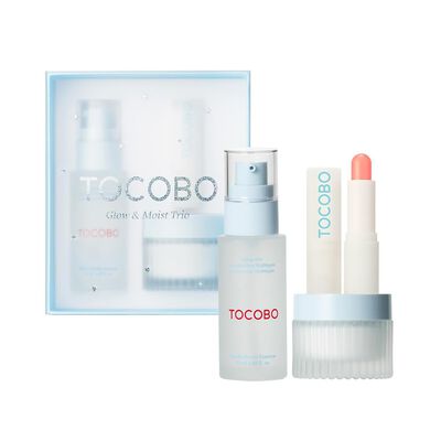 TOCOBO - Kit Hidratante Facial Coreano Glow & Moist Trio | Esencia Bifida, Crema Ceramidas y B&aacute;lsamo Labial Hidratante