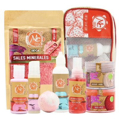 Kit Mc Spa Cuidado De Piel Manos Y Pies 9pzs + Curso Regalo FRESA SILVESTRE