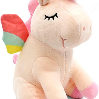 Raganet, Peluche de Unicornio Tipo Kawaii (Medidas: Altura 22cm, Ancho 12cm) Color Rosa