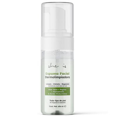 Espuma Dermolimpiadora Hidratante Facial 160ml She is skincare