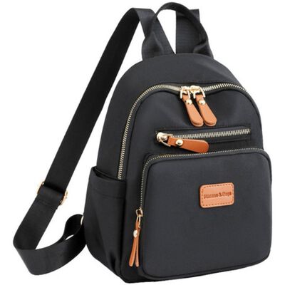 Mochila Antirrobo De Moda Para Mujer negra detalles marron