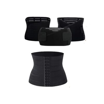 Faja Postparto De Maternidad Para Recuperaci&oacute;n, Kit 4 Piezas Negro Talla: M